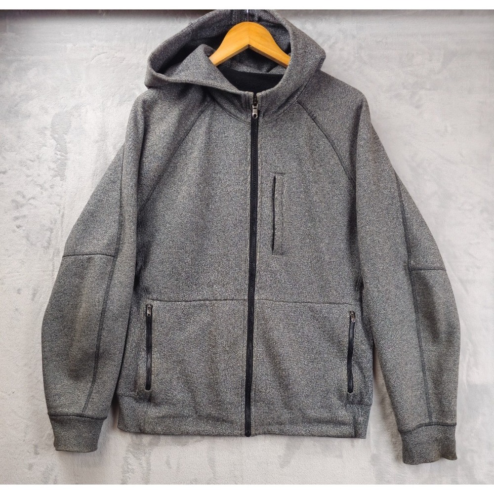 Lululemon Best Coast Hoodie Heavy Full Zip  Jacket Men's Large Alberta Lake Gray